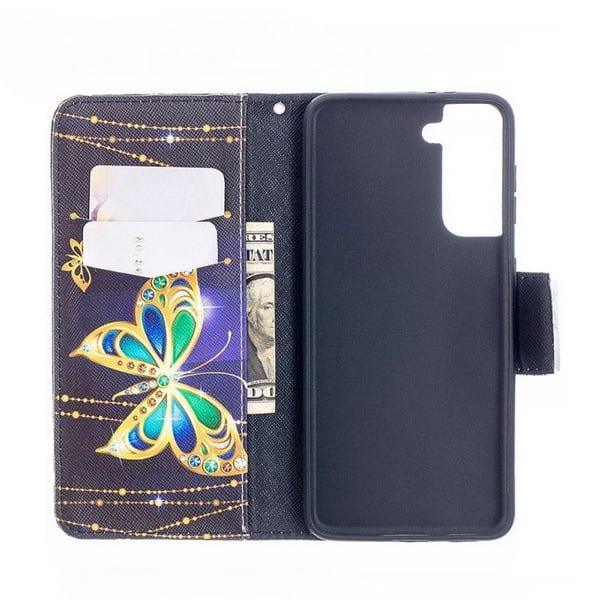 Pung Etui Samsung Galaxy S21 Plus – Guldsommerfugl