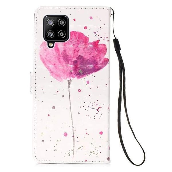 Lompakkokotelo Samsung Galaxy A42 - Vaaleanpunainen kukka