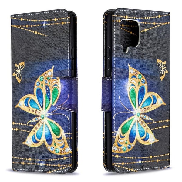 Plånboksfodral Samsung Galaxy A12 - Guldfjäril