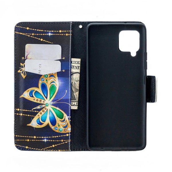 Pung Etui Samsung Galaxy A42 - Guldsommerfugl