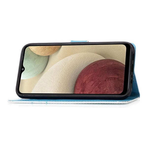 Pung Etui Samsung Galaxy A12 - Blå Mandala