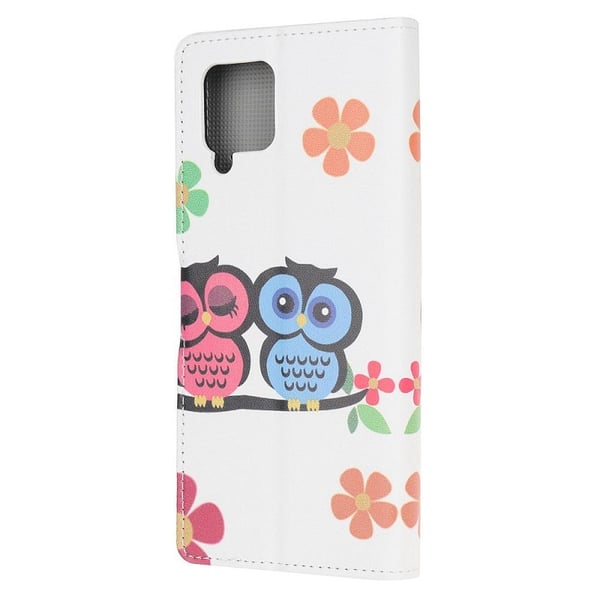 Lompakkokotelo Samsung Galaxy A42 - Pöllöt & Kukat