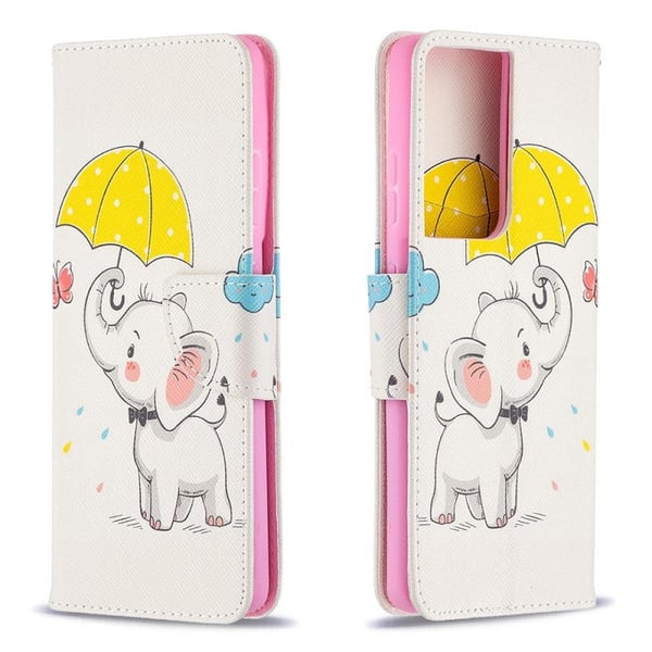 Pung Etui Samsung Galaxy S21 Ultra – Elefant med Paraply