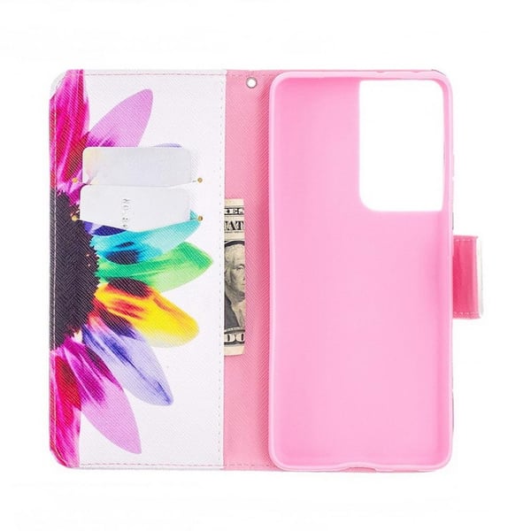 Pung Etui Samsung Galaxy S21 Ultra – Farverig Blomst