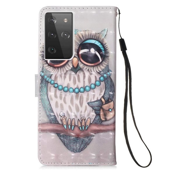 Pung Etui Samsung Galaxy S21 Ultra – Udsmykket Ugle