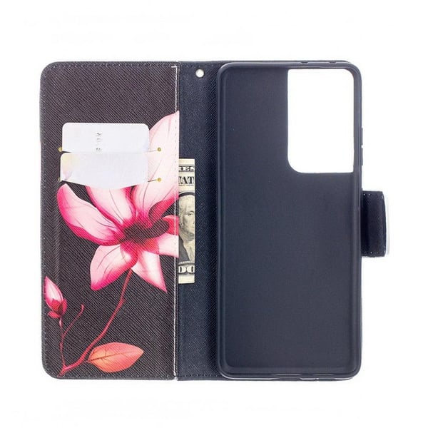 Pung Etui Samsung Galaxy S21 Ultra – Rosa Blomst