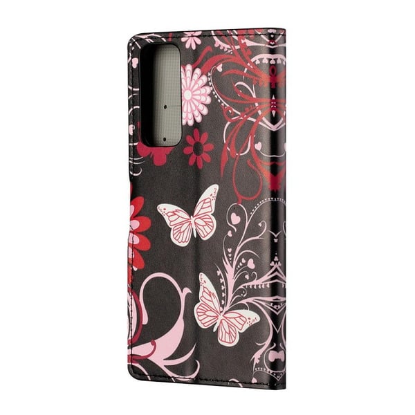 Lompakkokotelo Huawei P Smart 2021 - Musta perhosilla