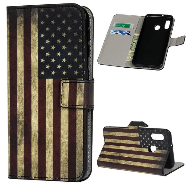 Lompakkokotelo Huawei P20 Lite - USA:n lippu