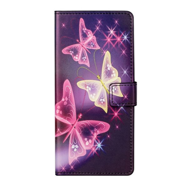 Lompakkokotelo Samsung Galaxy A32 - Liila / Perhoset