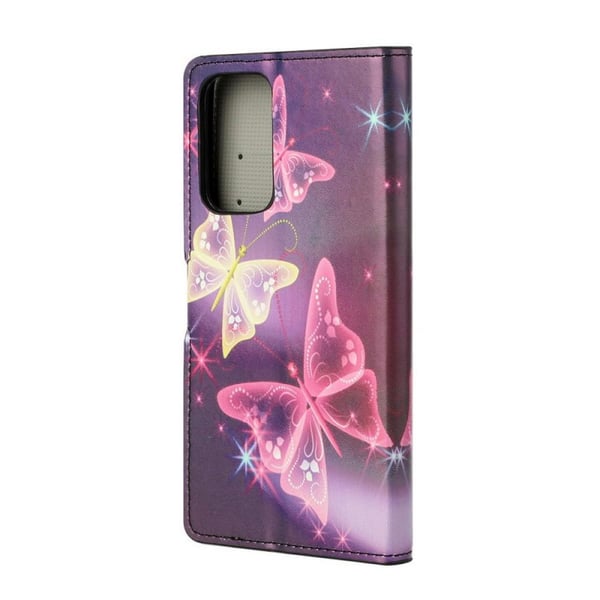 Pung Etui Samsung Galaxy A52 / A52s - Lilla / Sommerfugle