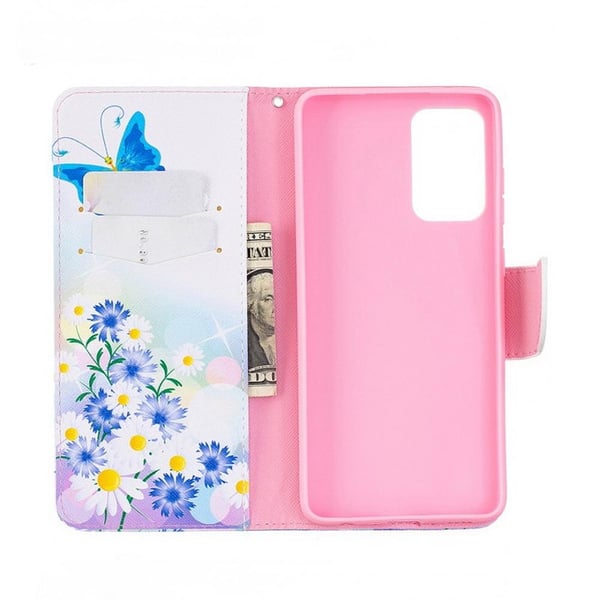 Pung Etui Samsung Galaxy A72 – Sommerfugle og Blomster