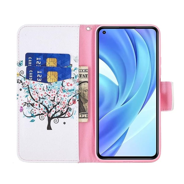 Pung Etui Xiaomi Mi 11 Lite - Farverigt Træ