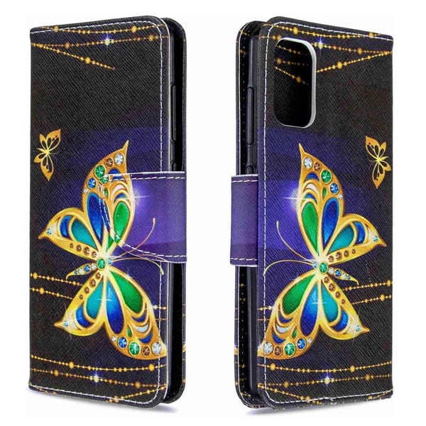 Pung Etui Samsung Galaxy A02s – Guldsommerfugl
