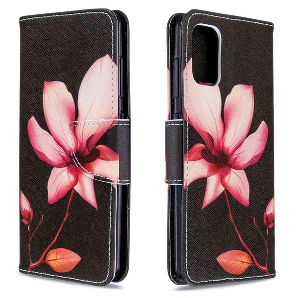 Pung Etui Samsung Galaxy A02s – Rosa Blomst