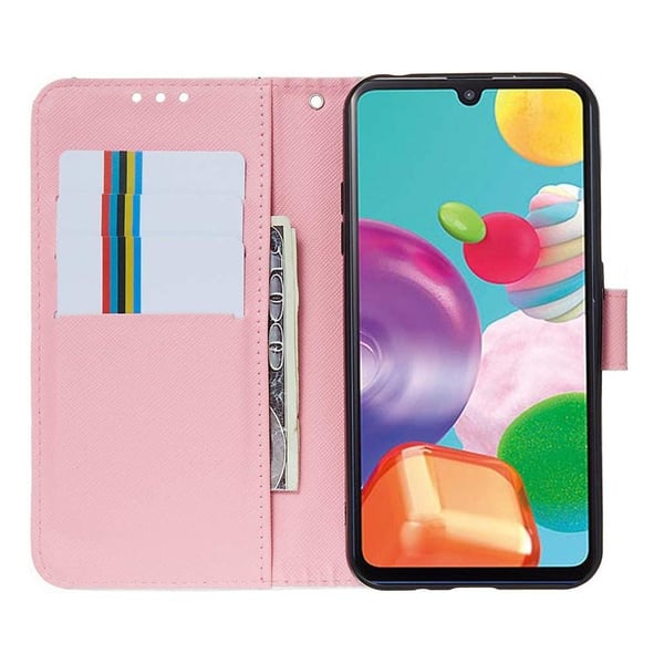 Pung Etui Samsung Galaxy A02s – Rosa Blomst