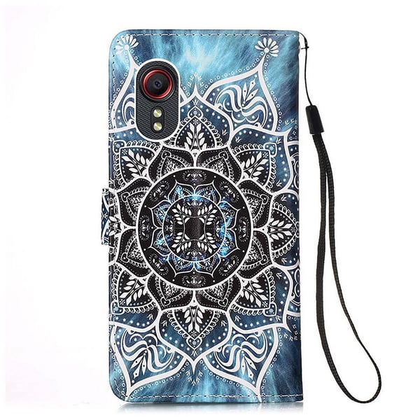 Lompakkokotelo Samsung Galaxy XCover 5 – Sininen Mandala