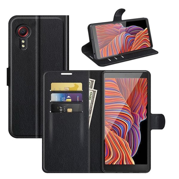 Lompakkokotelo Samsung Galaxy XCover 5 - Musta