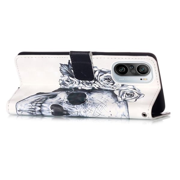 Pung Etui Xiaomi Mi 11i - Dødningehoved / Roser