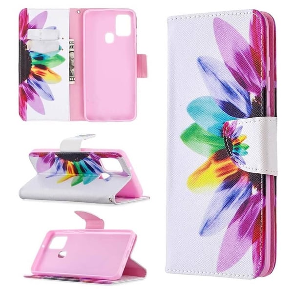 Pung Etui Samsung Galaxy A21s – Farverig Blomst