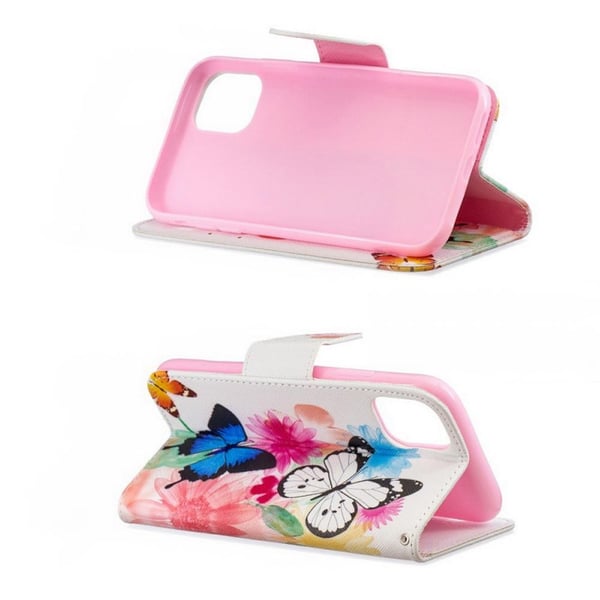Pung Etui iPhone 13 Mini – Farverige Sommerfugle