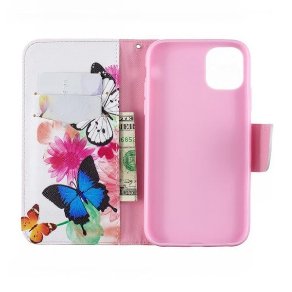 Pung Etui iPhone 13 Mini – Farverige Sommerfugle