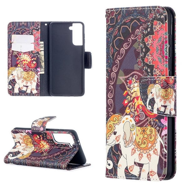 Pung Etui Samsung Galaxy S21 FE - Indisk / Elefant