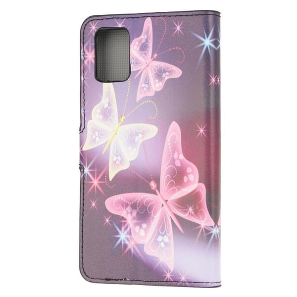 Pung Etui Samsung Galaxy A13 - Lilla / Sommerfugle