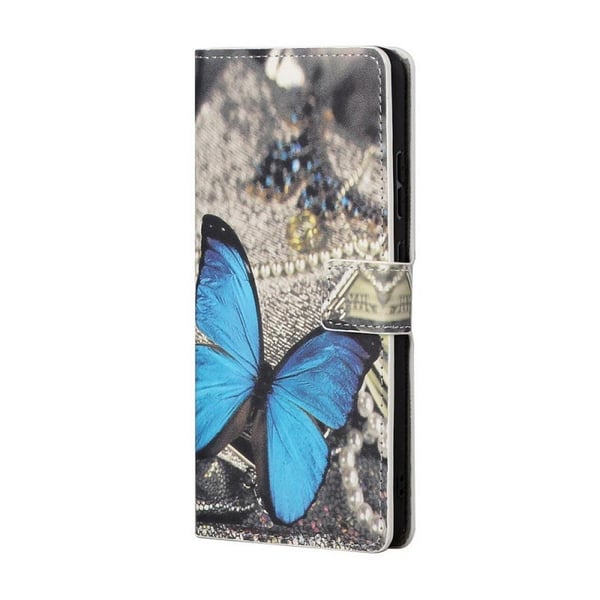 Pung Etui Samsung Galaxy S22 - Blå Sommerfugl