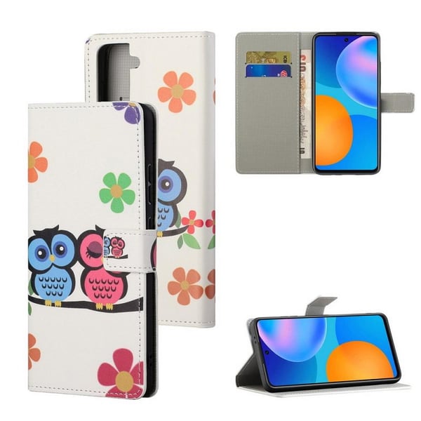 Pung Etui Samsung Galaxy S22 - Ugler & Blomster