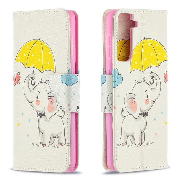 Pung Etui Samsung Galaxy S22 Plus - Elefant med Paraply