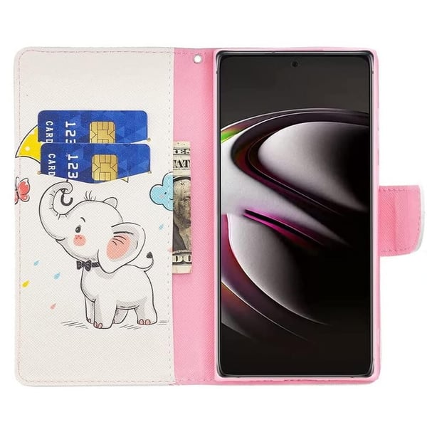 Pung Etui Samsung Galaxy S22 Ultra - Elefant med Paraply
