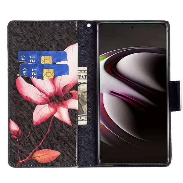 Pung Etui Samsung Galaxy S22 Ultra - Rosa Blomst