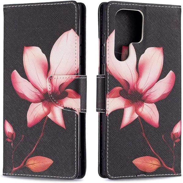 Pung Etui Samsung Galaxy S22 Ultra - Rosa Blomst