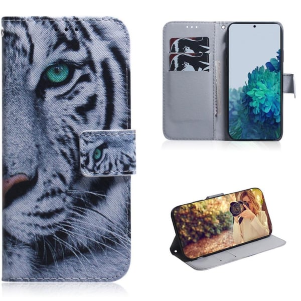 Pung Etui Samsung Galaxy S22 Ultra - Hvid Tiger