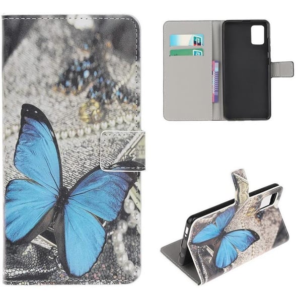 Pung Etui Samsung Galaxy A13 (5G) - Blå Sommerfugl