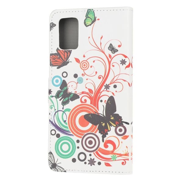 Lompakkokotelo Samsung Galaxy A13 (5G) - Valkoinen Perhosilla