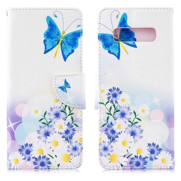 Lompakkokotelo Samsung Galaxy S10 Plus - Perhoset ja Kukat