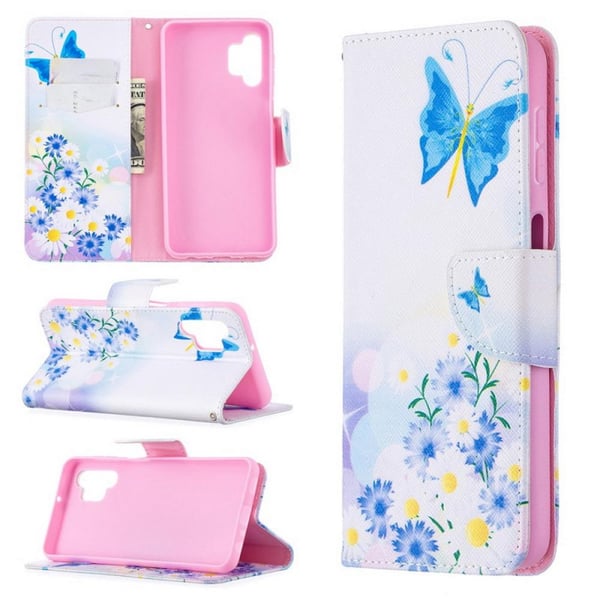 Pung Etui Samsung Galaxy A04s – Sommerfugle og Blomster