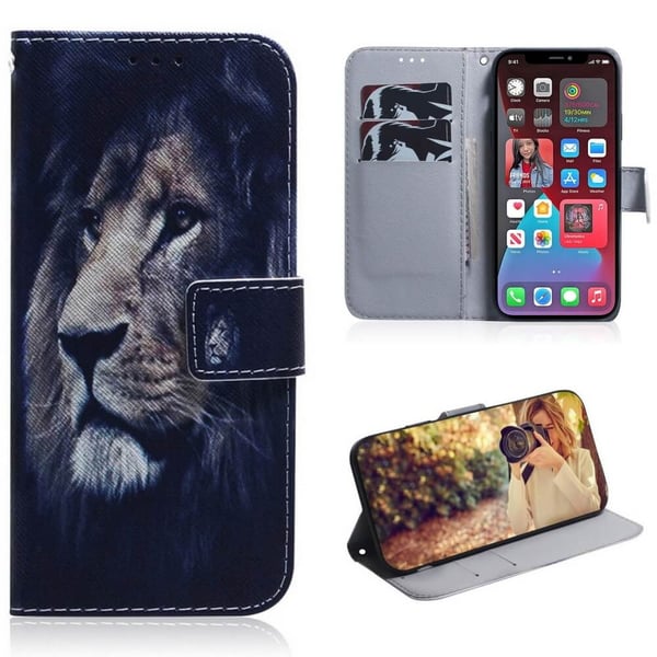 Lompakkokotelo iPhone 14 - Leijona