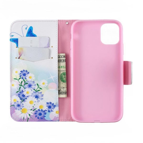 Pung Etui iPhone 14 Plus – Sommerfugle og Blomster