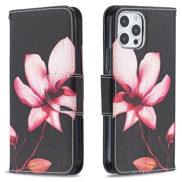 Lompakkokotelo iPhone 14 Pro - Vaaleanpunainen Kukka
