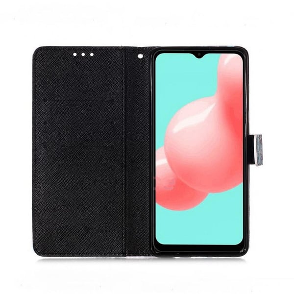 Pung Etui Samsung Galaxy A14 – Dødningehoved / Roser