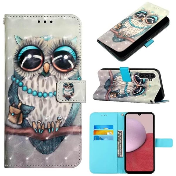 Plånboksfodral Samsung Galaxy A34 – Utsmyckad Uggla