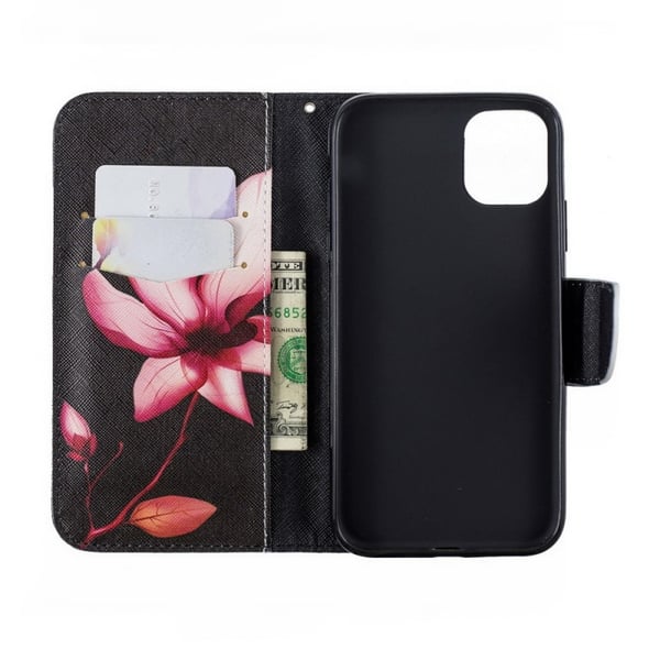 Plånboksfodral iPhone 15 – Rosa Blomma