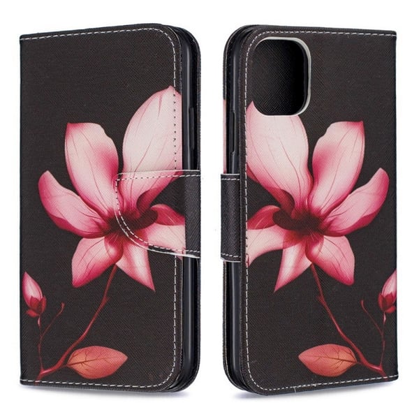 Plånboksfodral iPhone 15 – Rosa Blomma