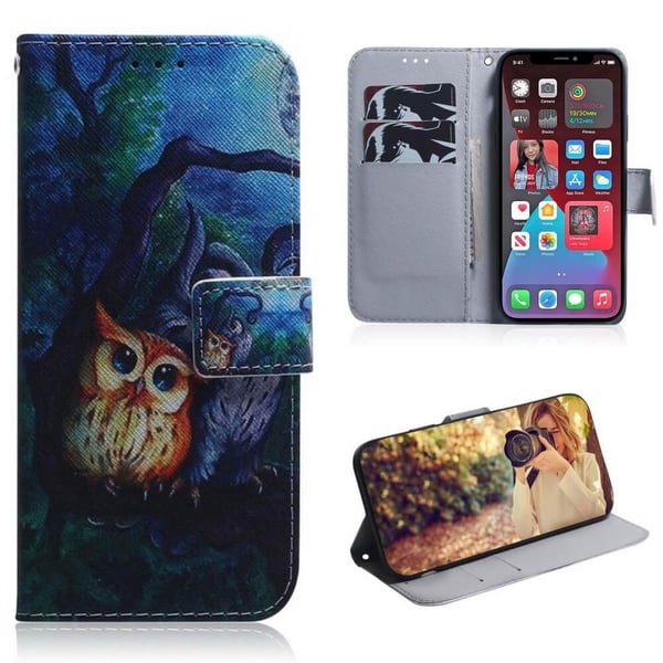 Pung Etui iPhone 15 Pro – Ugler I Måneskin
