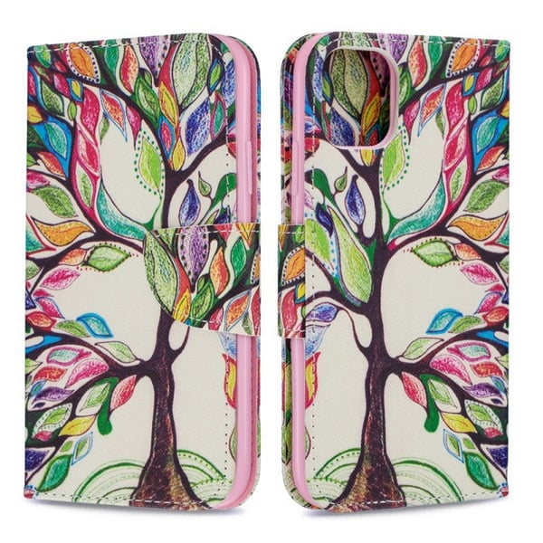 Pung Etui iPhone 15 Pro Max – Farverigt Træ