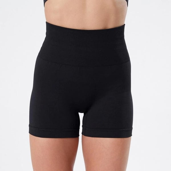 Svarta Fitness shorts med hög midja