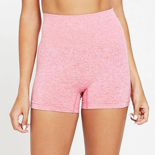 Rosa Fitness shorts med hög midja
