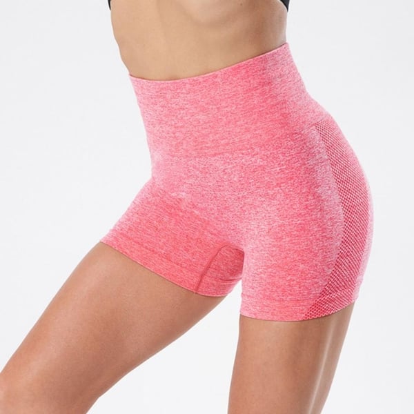 Rosa Fitness shorts med hög midja